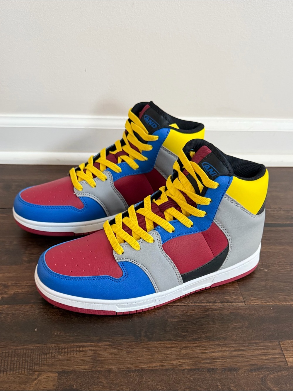 AND1 Slam Mid TPR men’s Sz. 8 basketball sneakers Color Block Style AD90206MRN